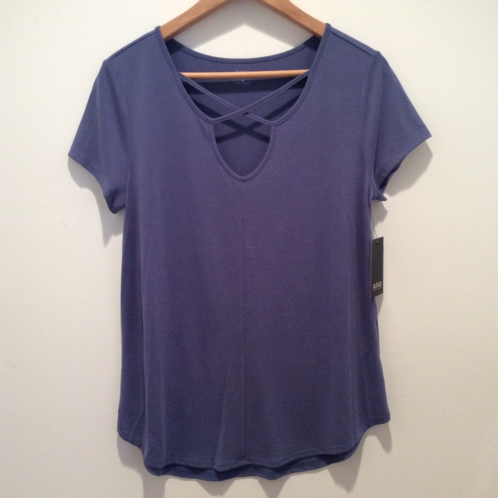 Violet Marlin Cross Collar Tee